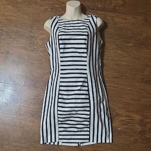 H&M Black and White Striped Mini Dress